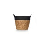 CESTO ASAS REDONDO NEGRO 31X28