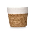 CESTO REDONDO BLANCO 21X19 CM