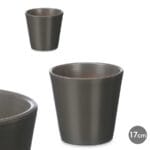 MACETA CONICA ANTRACITA 17X15 CM - Imagen 2