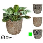 MACETA CEMENTO AZUL FLOR 15 CM