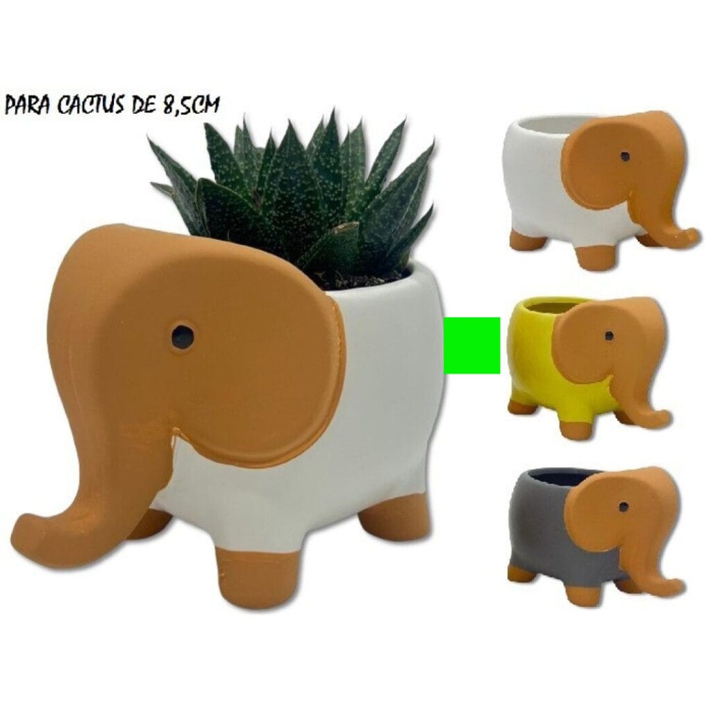 maceta elefante amarillo