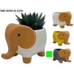 MACETA ELEFANTE GRIS 16X11 CM