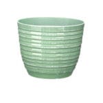 MACETA RAYAS VERDE 25X20 CM