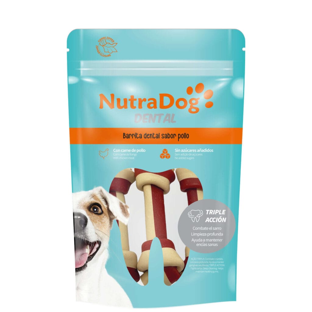 ntdd40 huesos con nudo rojos nutradog dental 100 g empaquetado 16093