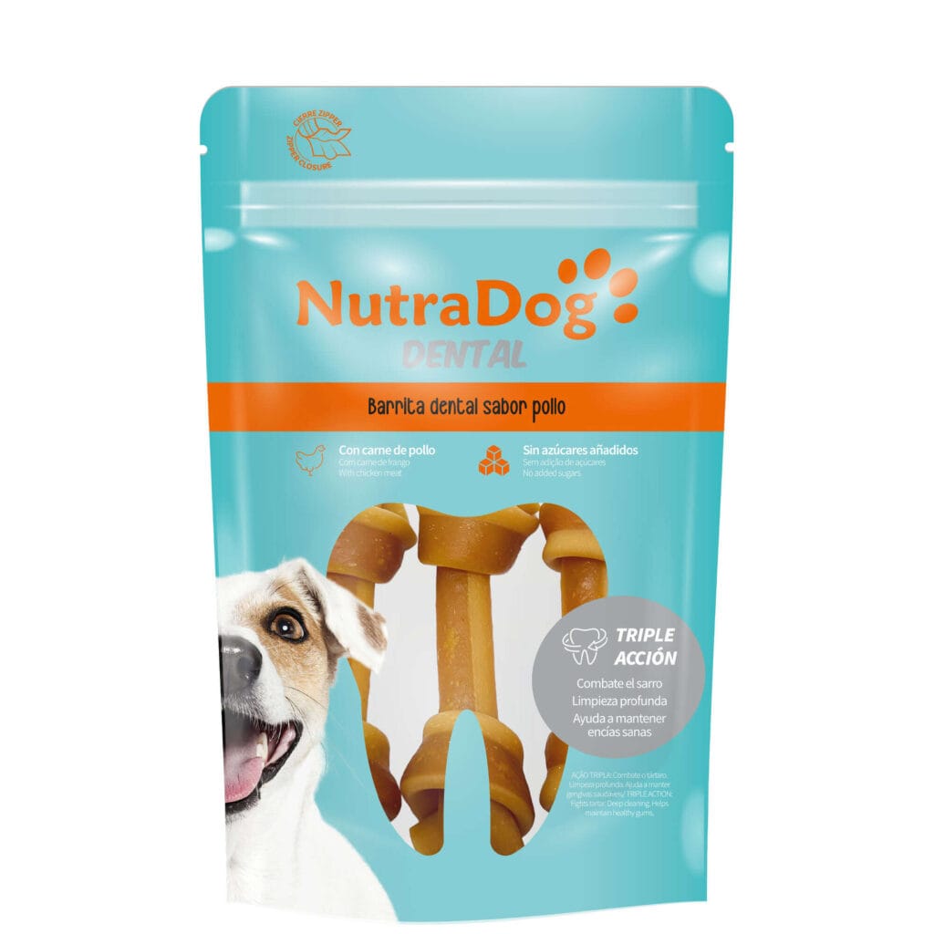 ntdd50 huesos con nudo sabor cacahuete nutradog dental 100 g empaquetado 16095