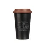 VASO NEGRO MARRON TAPA SILICONA