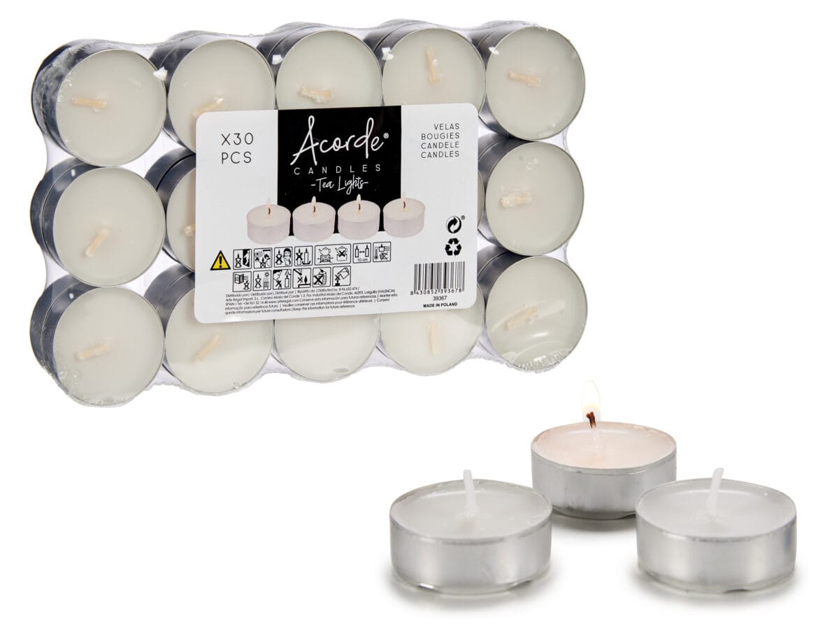 SET 30 TEALIGHTS 4 HORAS - Imagen 1