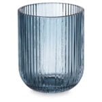 VASO BAJO AZUL OSCURO RAYAS 270