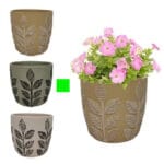 MACETA VERDE TERRACOTA 13X13 CM