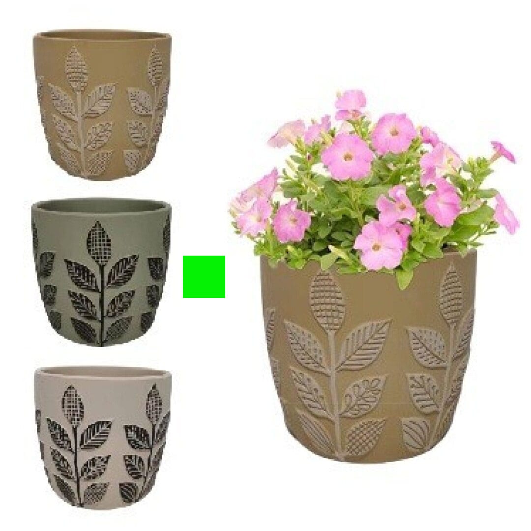 MACETA VERDE TERRACOTA MACETA VERDE TERRACOTA 13X13 CM - Imagen 1