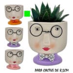 MACETA CARA NARANJA 11X10 CM