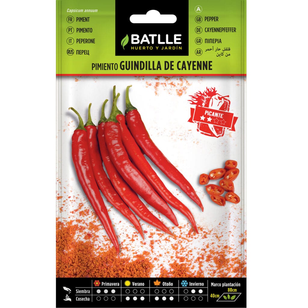 Pimiento Guindilla de Cayenne Rojo