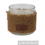 VELA TEDDY MARRON 10X10 CM