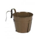 MACETA GARDEN METAL MARRON 20X20