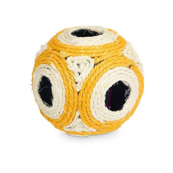 BOLA AMARILLA CUERDA CASCABELES