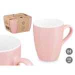 SET 4 TAZAS ROSA 410 ML.