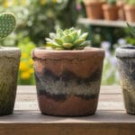 MACETA ENVEJECIDA TURQUESA 11 CM