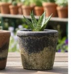 MACETA ENVEJECIDA AZUL 11 CM