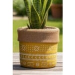 MACETA SACO AMARILLA 13,5 CM