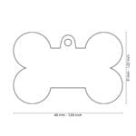 CHAPA HUESO XL LATON NEGRO - Imagen 4
