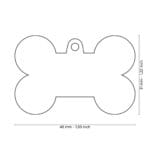 CHAPA HUESO XL BRONCE CROMADO - Imagen 3