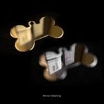 CHAPA HUESO XL BRONCE DORADO - Imagen 2