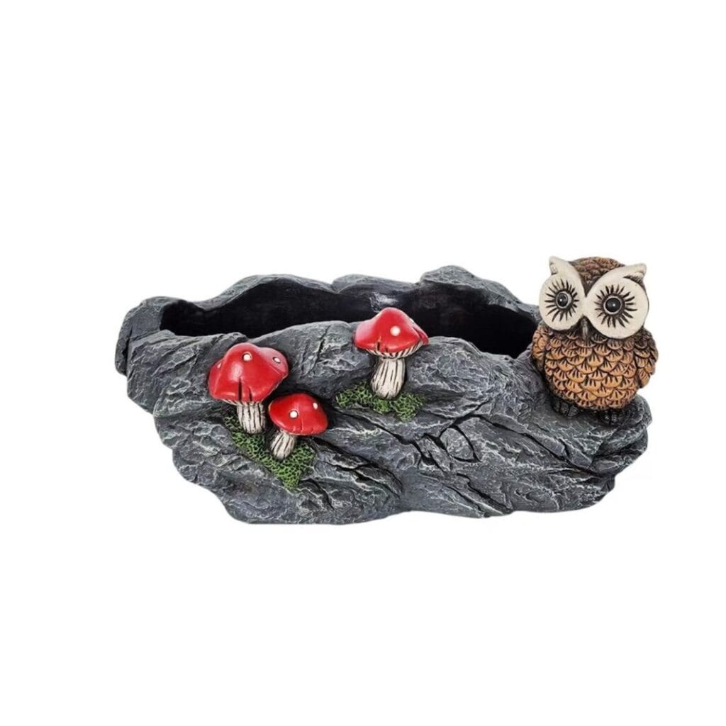 MACETERO PIEDRA HORIZONTAL BUHO