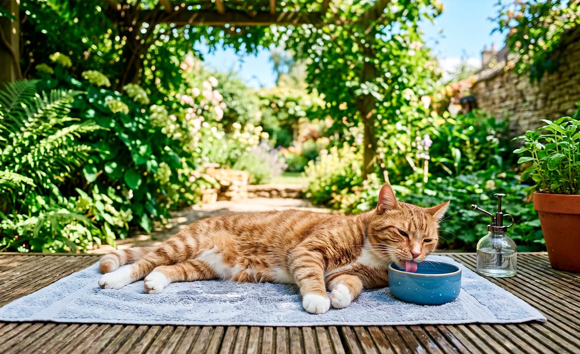 refrescar gato verano